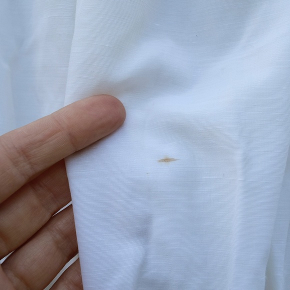 1950s XS Folk Peasant Blouse Crochet Floral Collar White Puff Sleeve Smocked - Picture 6 of 7